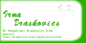 irma draskovics business card